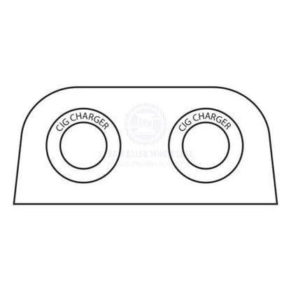Power Socket Dual Cigarette Lighter Surface Mount for Relaxn Boats