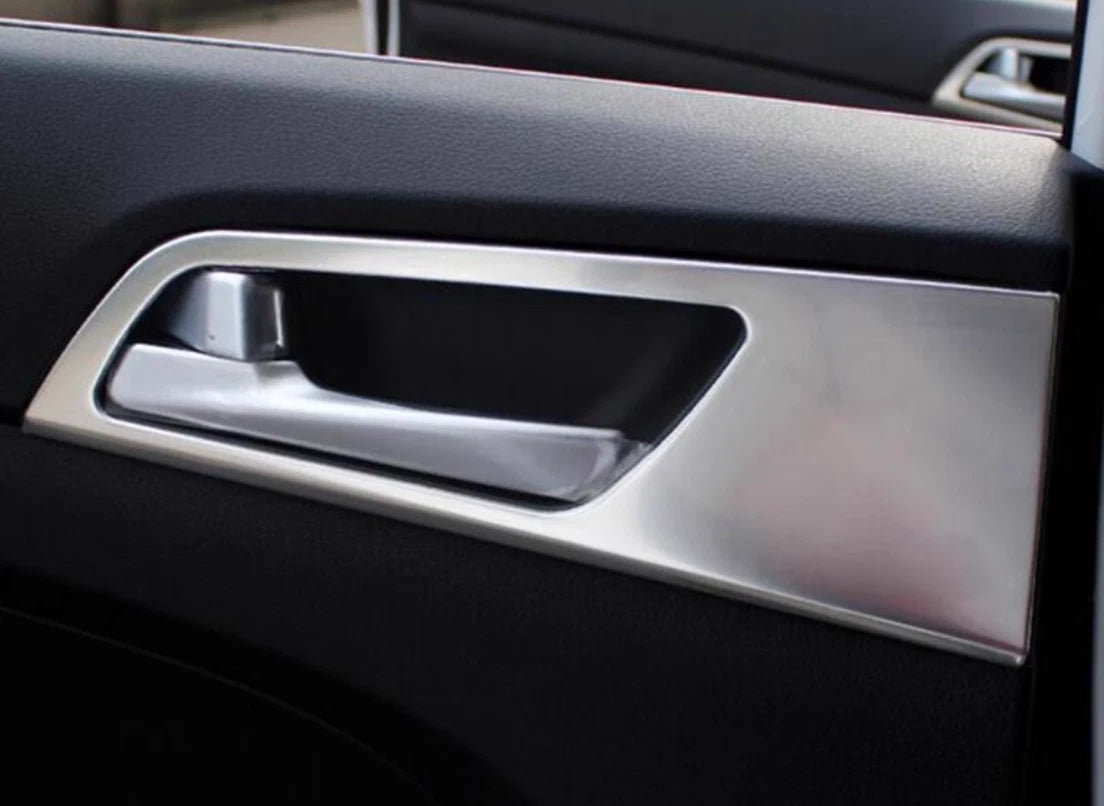 Inner Door Handle Bowl Lid Chrome Cover Trim for Hyundai Tucson (2016-2020) 4 x pcs