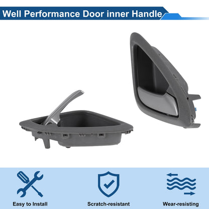 Front Driver Side Interior Door Handle for Chevrolet Sail Gray Chrome (2010-2014)