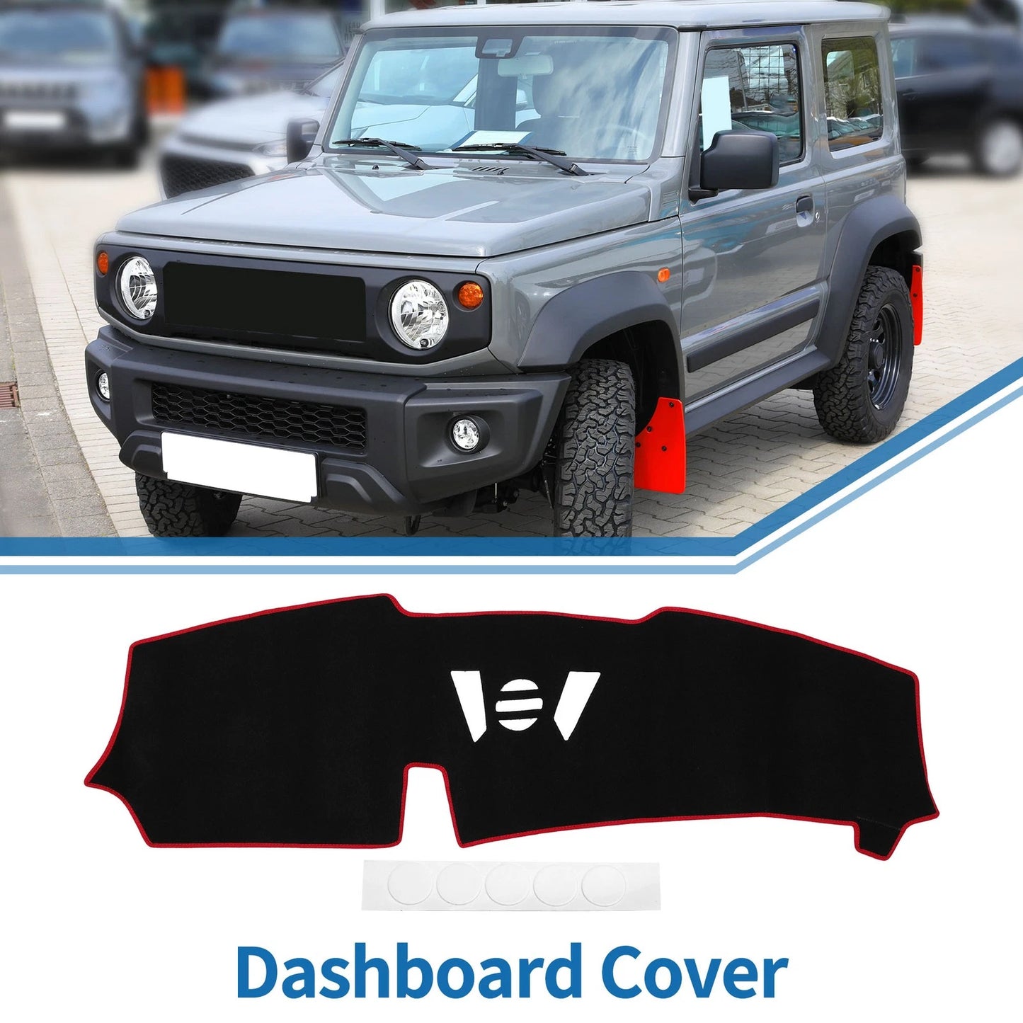 Dashboard Cover Mat for BMW X5 2023-2024 Sun Protector Black Red