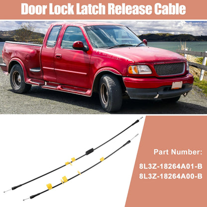 2 x Rear Upper Door Latch Release Cables for Ford F150 (2004-2008)