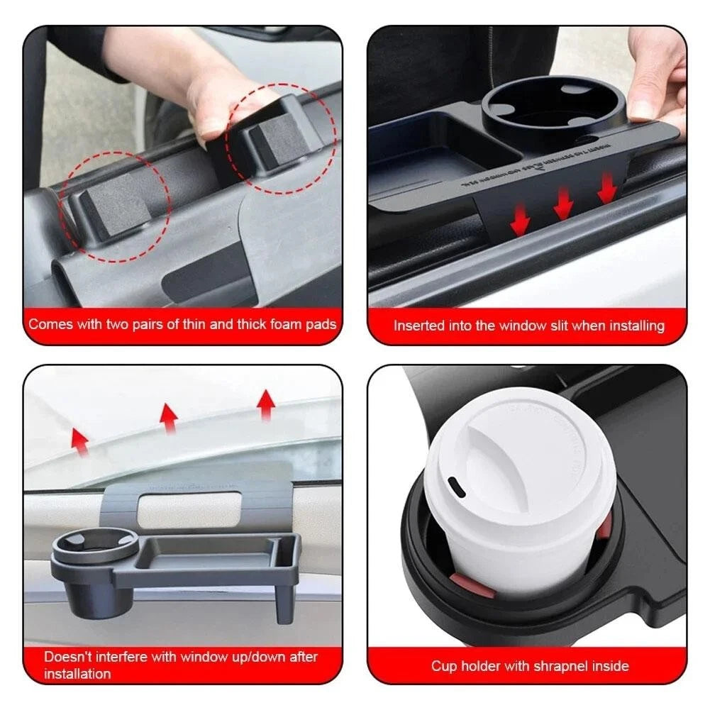 Car Multifunctional Storage Tray Door Side Hanging Organizer Cup Holder for Car