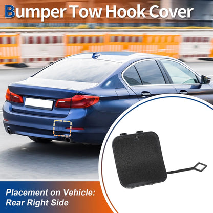 Rear Right Bumper Tow Hook Cover for BMW 530i 540i Light Gray