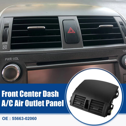Center Dashboard A/C Air Outlet Vent Panel Black for Toyota Corolla (2009–2013)