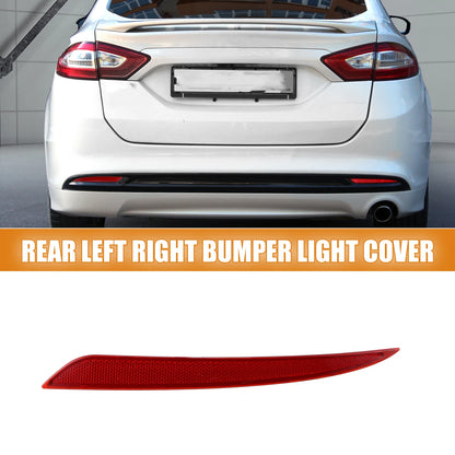 Car Rear Bumper Reflector Light Cover for Ford Fusion (2013-2020) Red