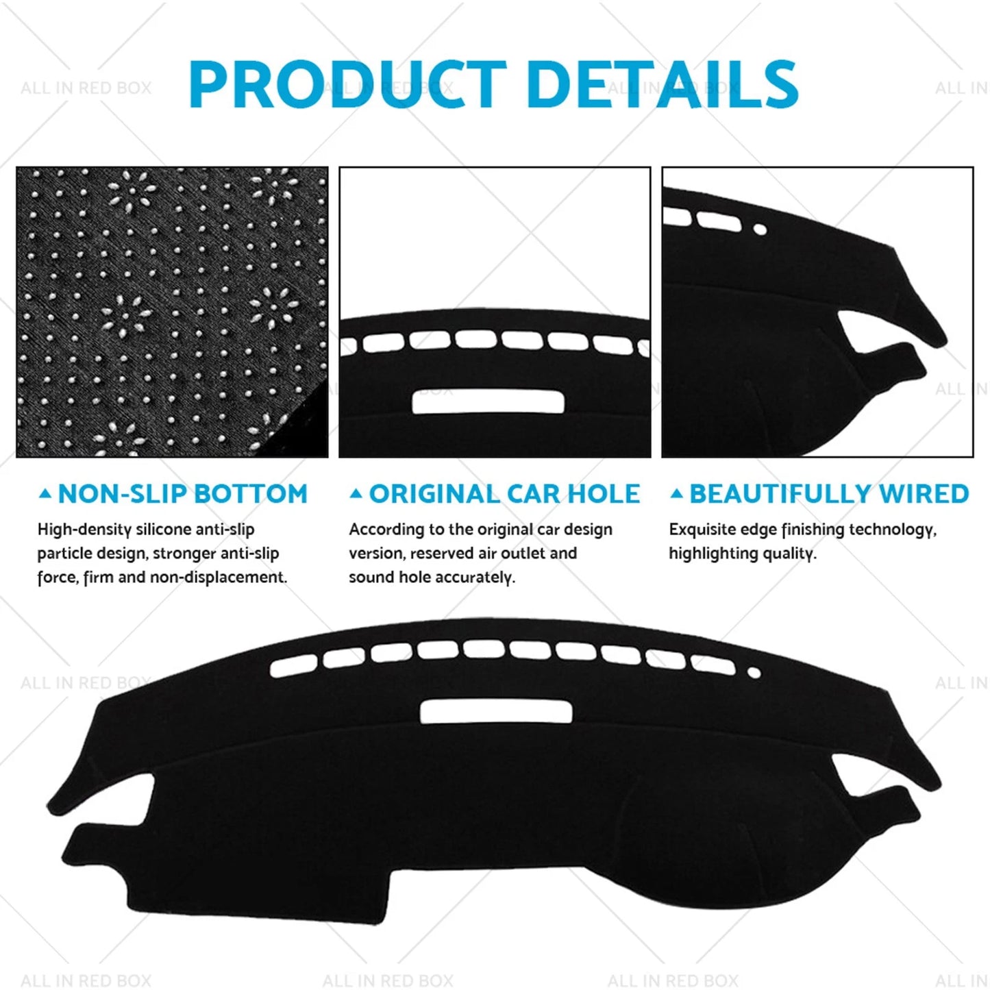 Black Dash Mat for Ford Everest Next Gen 2022-2025
