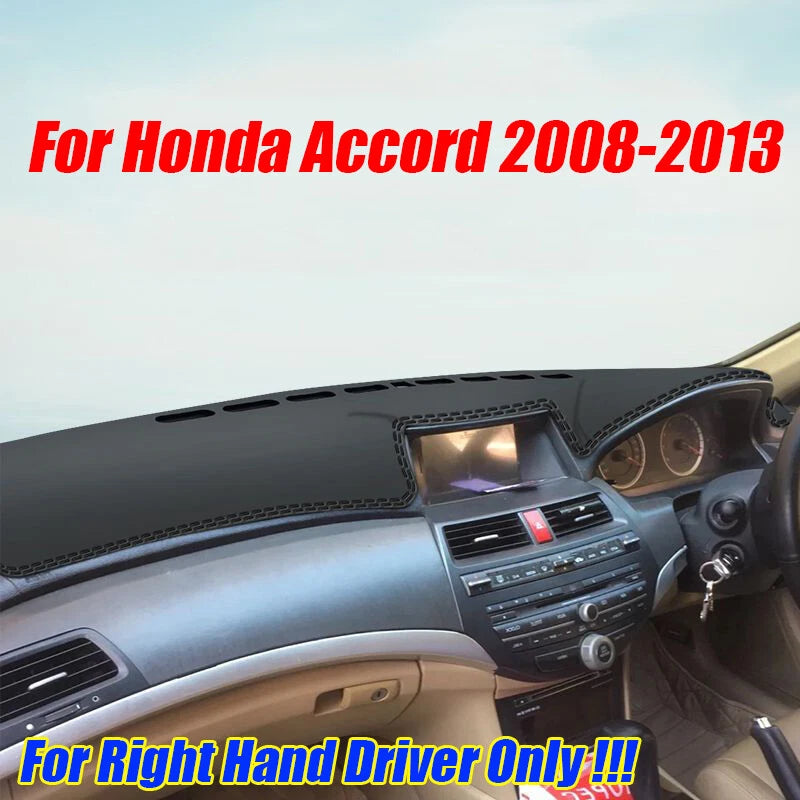 RHD Leather Dashboard Cover Pad Mat for Honda Accord (2008–2013)