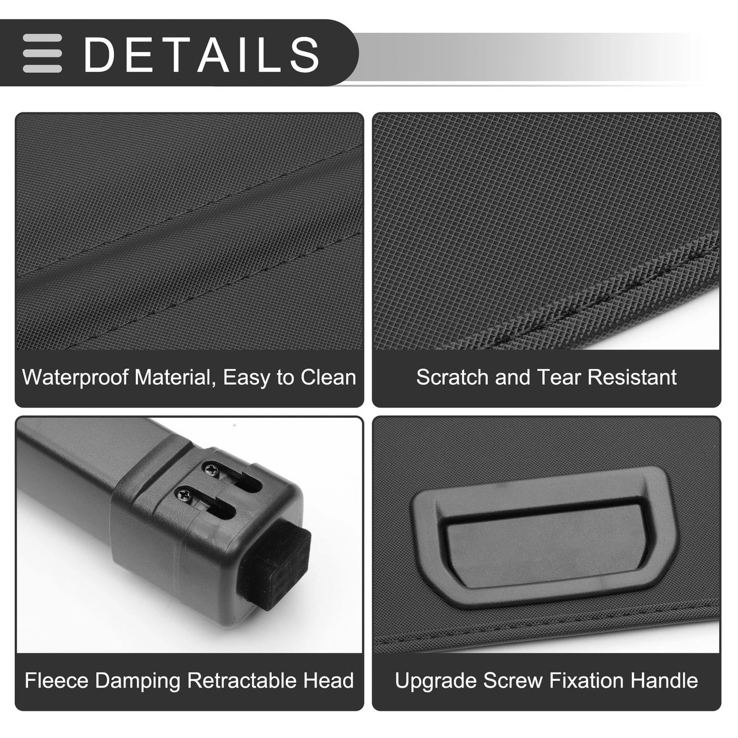 Retractable Cargo Cover for Mitsubishi Eclipse Cross (2018-2024) Gloss Black