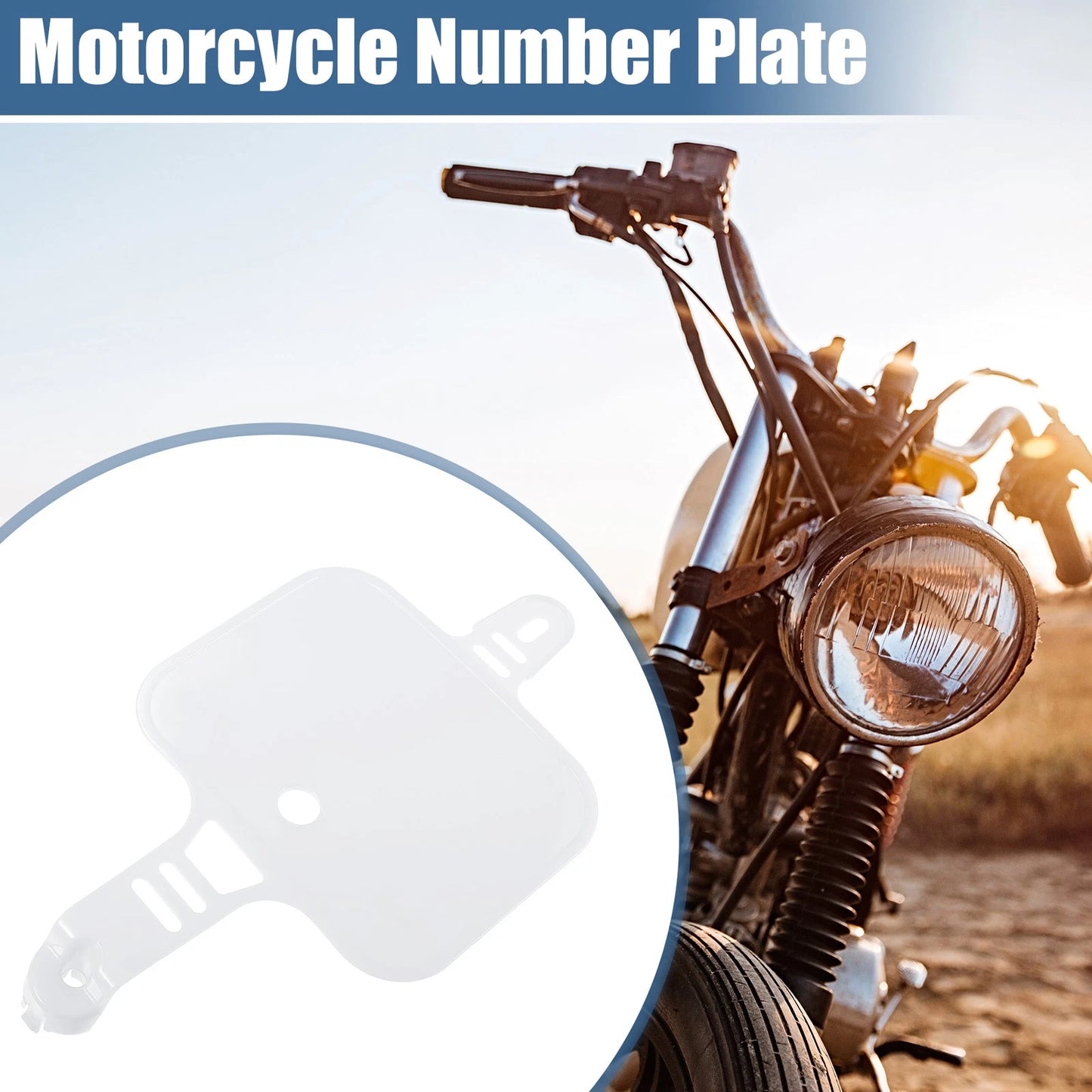 White Number Plate for Honda XR CRF XR50 CRF50