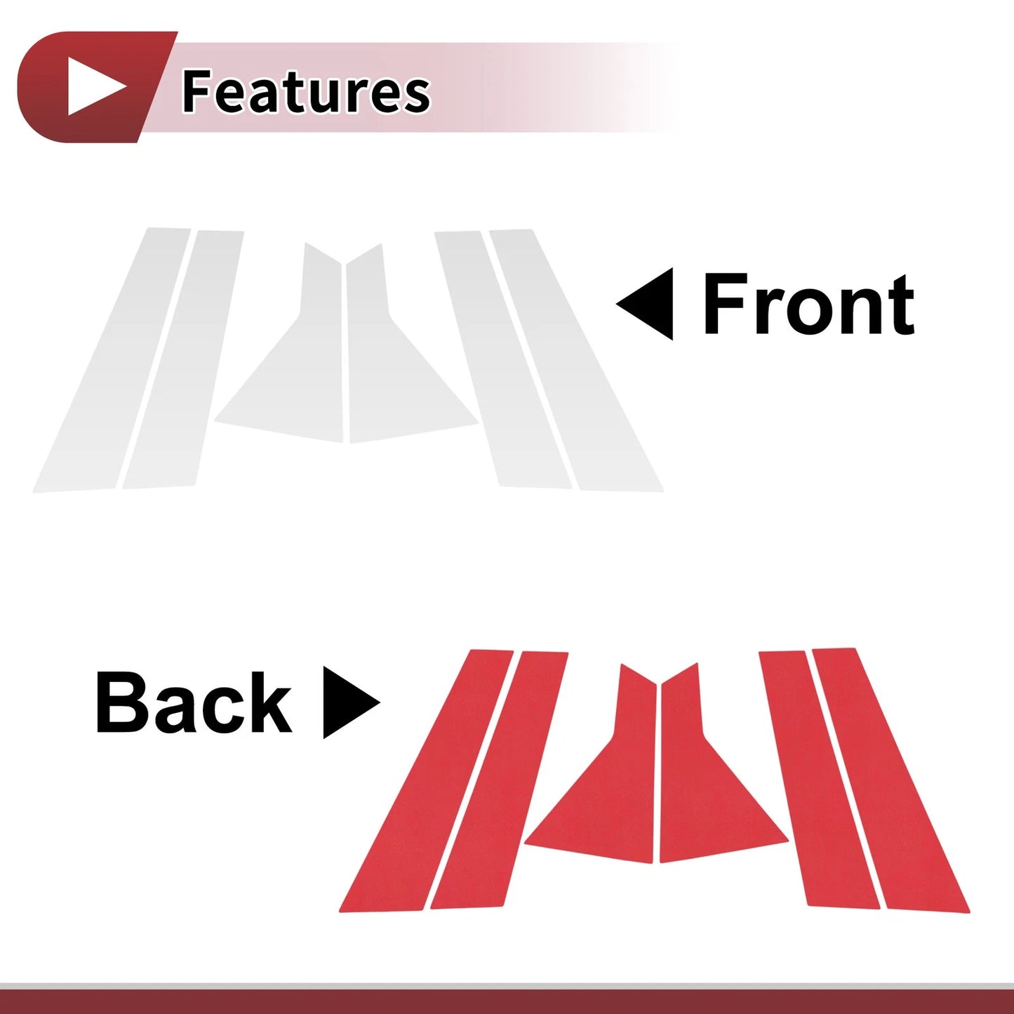 Door Pillar Window Trim for Nissan Qashqai Silver Tone (2007-2023)