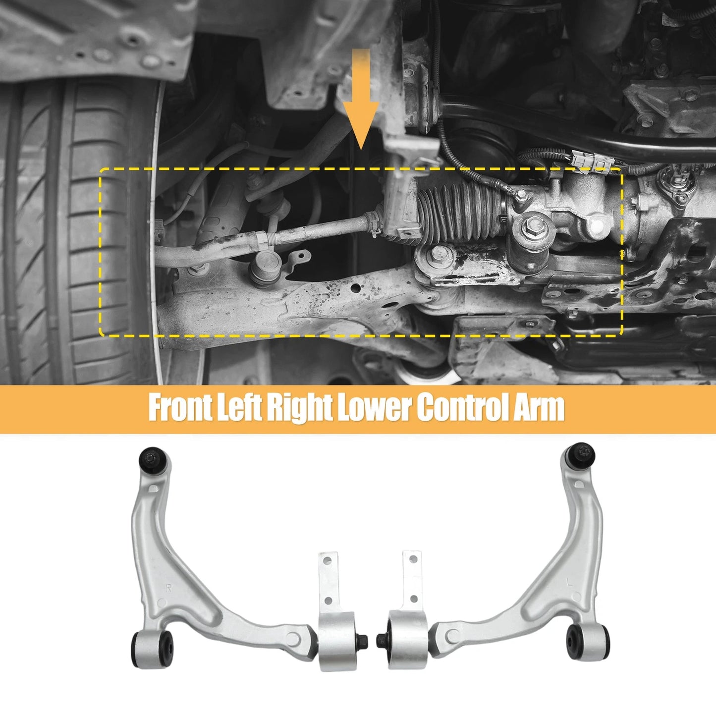 2 x Front Lower Control Arms with Ball Joints for Honda Pilot (2009-2015)