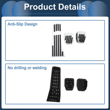 3 Pcs Foot Accelerator Pedal Covers for Mazda 3 (2020)