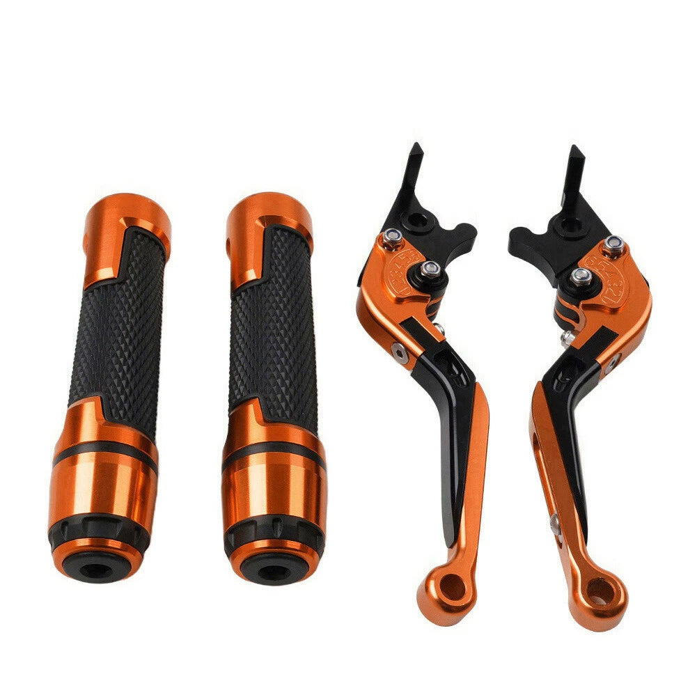 Orange Extendable Brake Clutch Levers Grips Set for Suzuki GSXR750