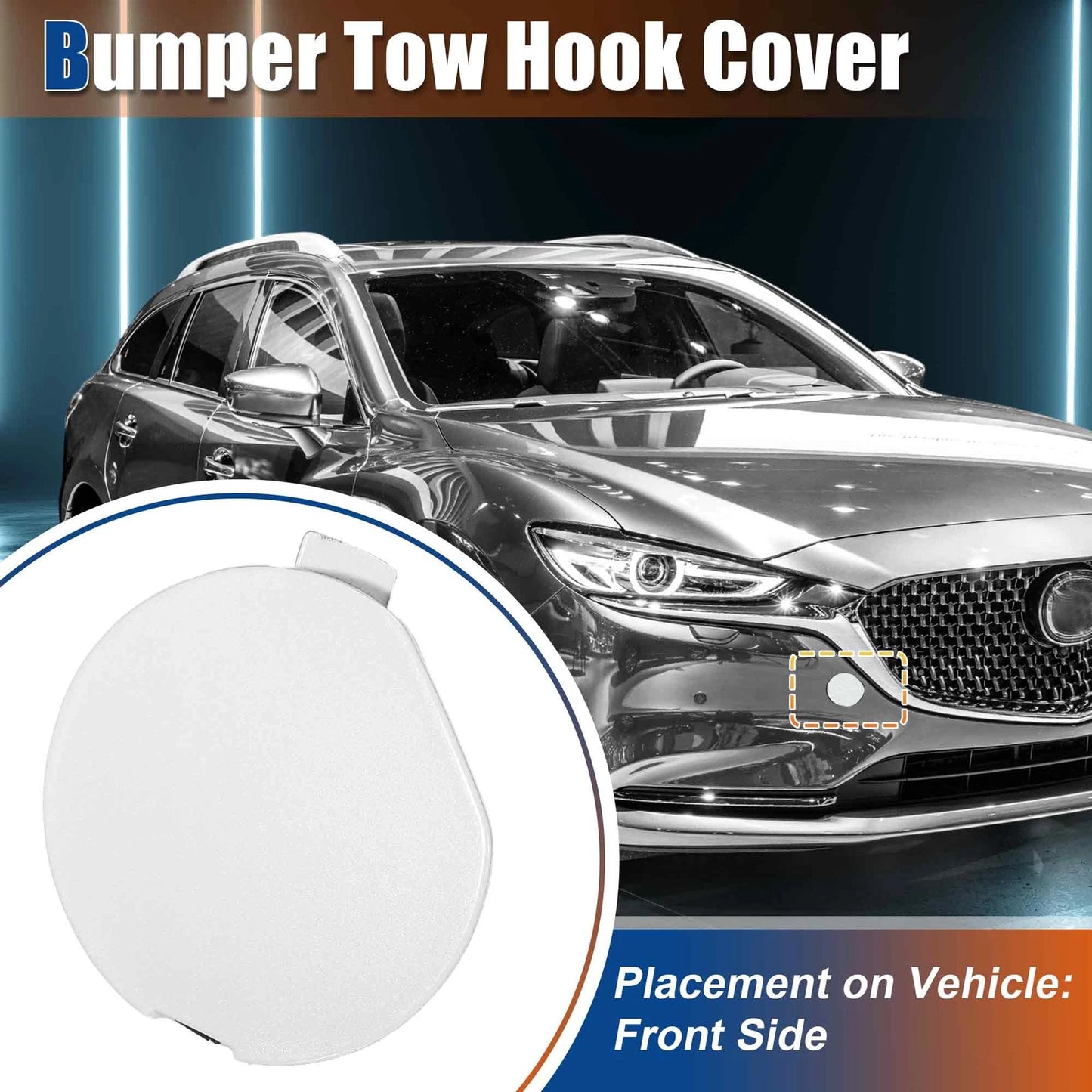 Front Tow Hook Cover for Mazda 6 Atenza (2018-2021) - White