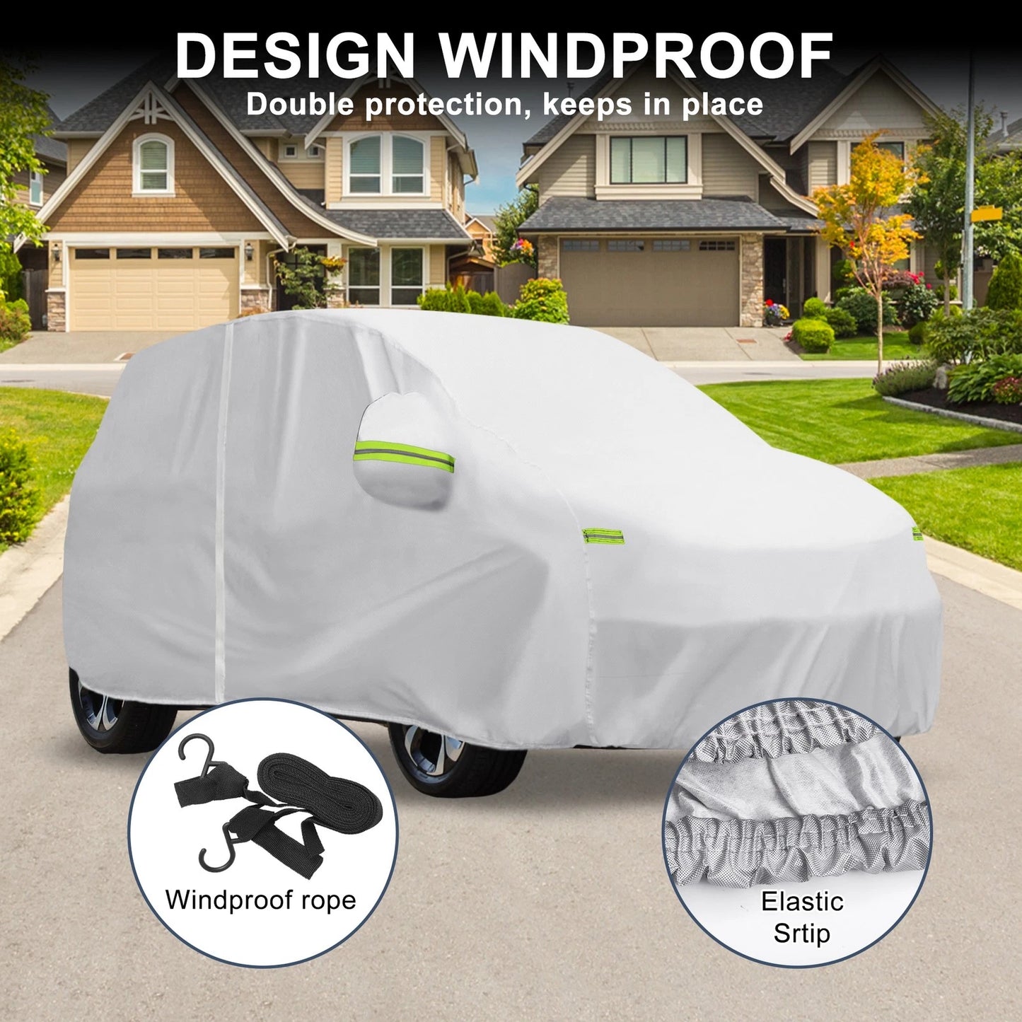 Waterproof Car Cover for Honda N-WGN Silver Tone 350x148x143cm (2013-2023)