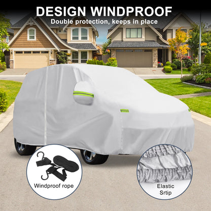 Waterproof Car Cover for Honda N-WGN Silver Tone 350x148x143cm (2013-2023)