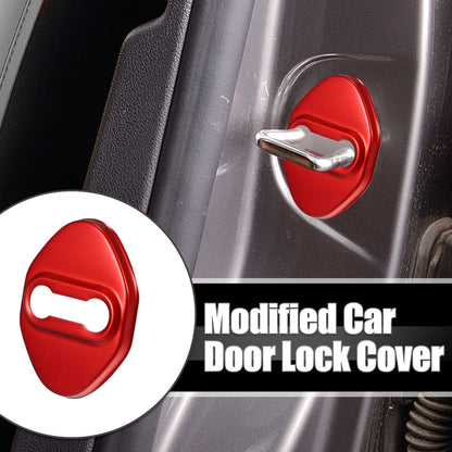 4 x Car Door Lock Latch Covers for Ford Focus (2019-2021) - Red Protector Caps
