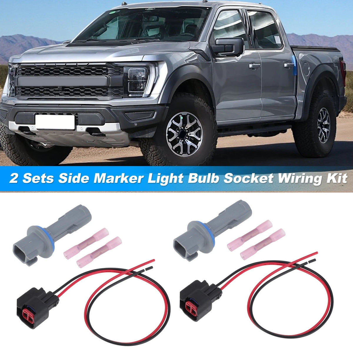 Side Marker Light Bulb Socket Wiring for Ford F-150 F-250 Super Duty (2009-2014)