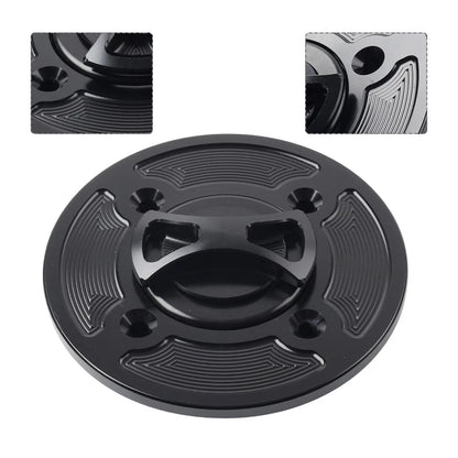 CNC Black 4-Hole Gas Fuel Tank Cap Cover for DUCATI Panigale V4/S/R (2018-2021)