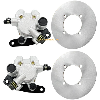 2 x Front Brake Calipers & Disc Rotor for Suzuki Eiger 400 Vinson 500 LTA/LTF400