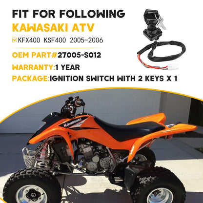 Ignition Key Switch for Kawasaki KFX400 (2005–2006)