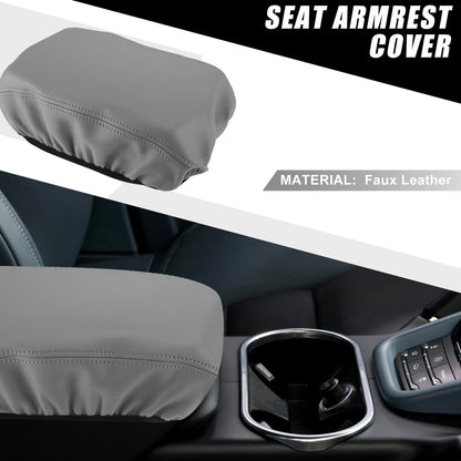 Arm Rest Box Cover for Subaru Forester (2019-2023) Faux Leather Gray