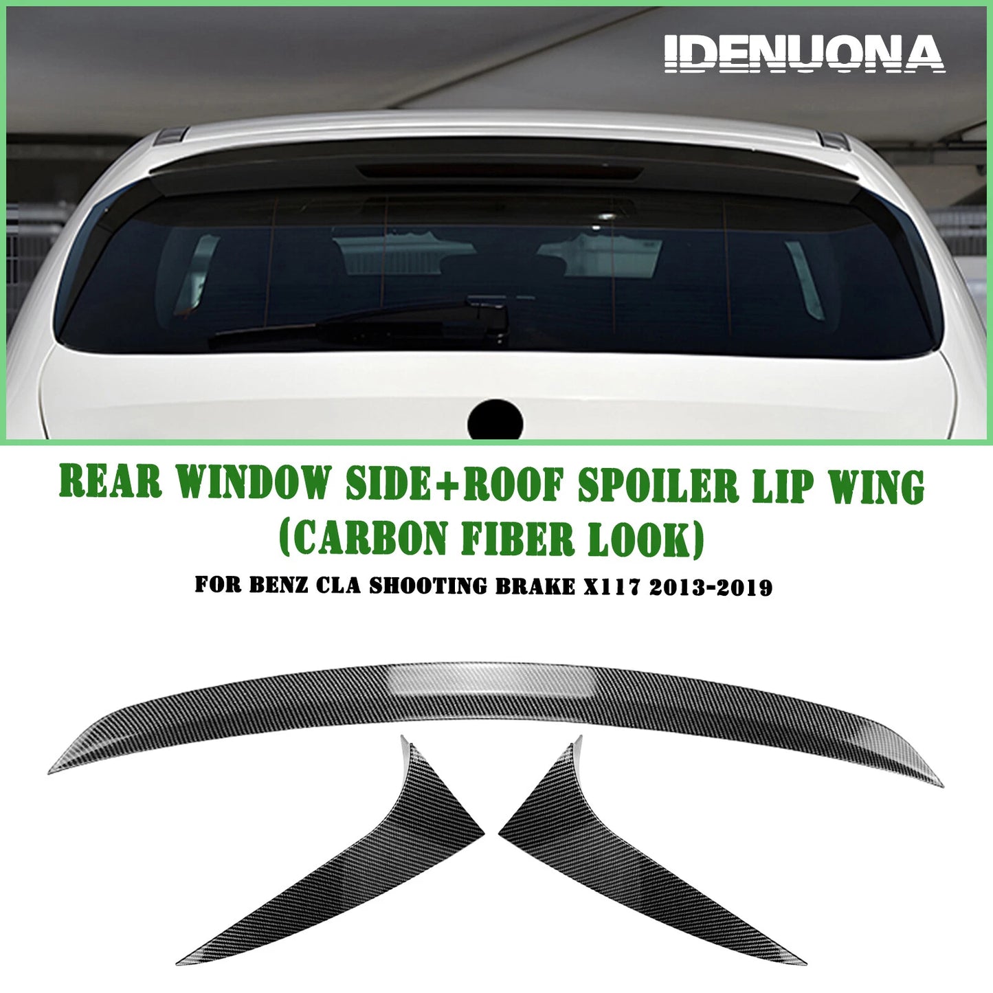 Rear Window Side Spoiler for Benz CLA X117 (2013-2019)