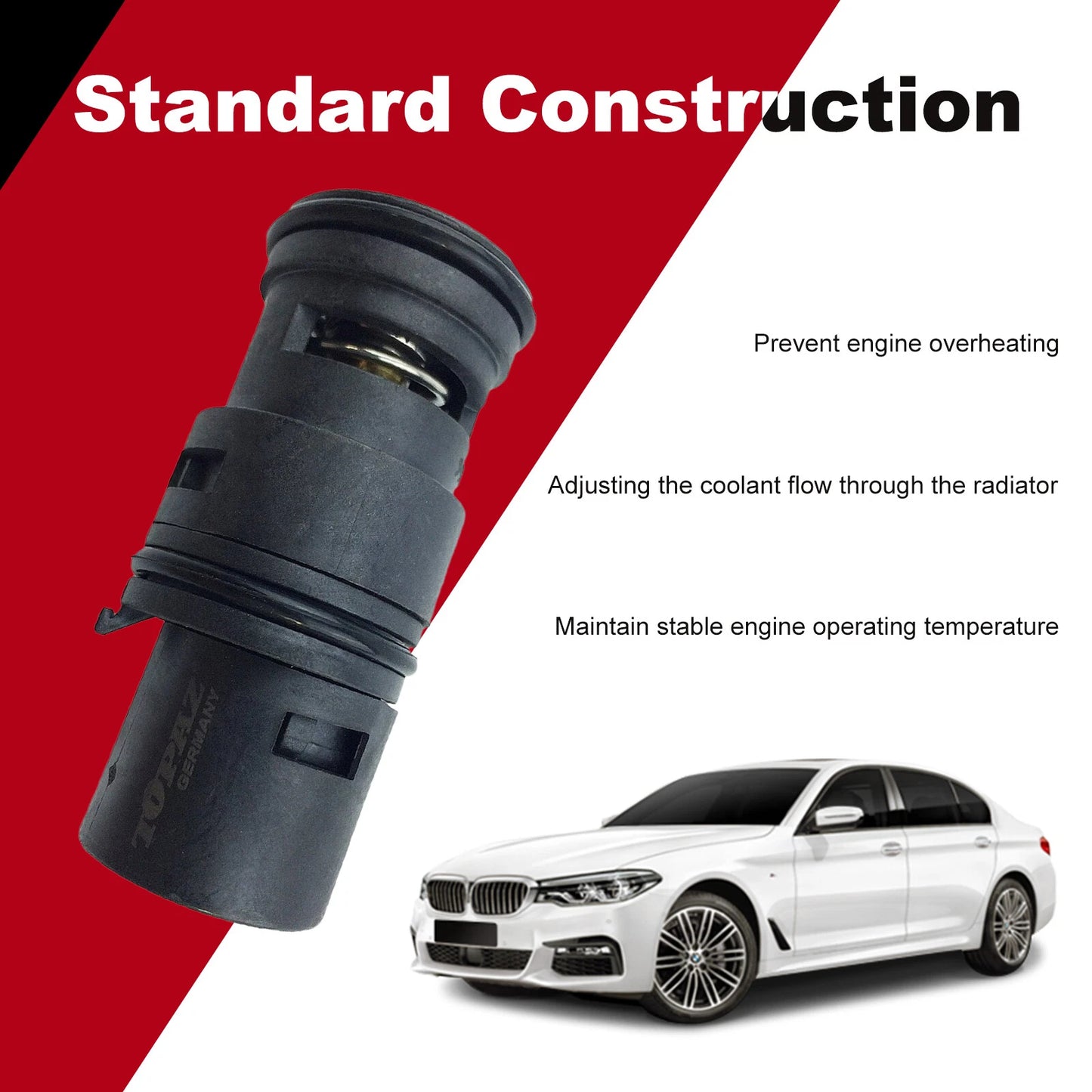 Oil Cooler Thermostat Expansion Tank w/ Seal for BMW E46 E83 E53 E85 E86 (2000-2006)