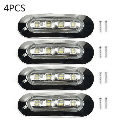 4x Marine Boat LED Courtesy Light Cabin Deck Stair White 12V-24V
