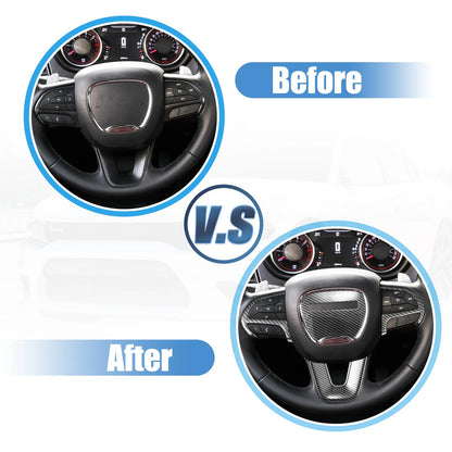 Steering Wheel Trim Kit for Dodge Challenger 2015-2021 Black