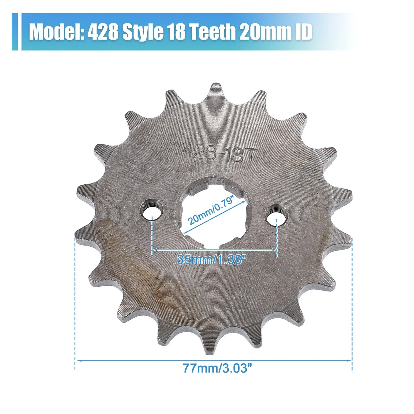 428-Style 18T 20mm ID Front Engine Sprocket Set for Dirt Pit Bike ATV