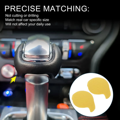 Gear Shift Knob Cover for Ford Mustang 2015-2021 Yellow Console Decorator