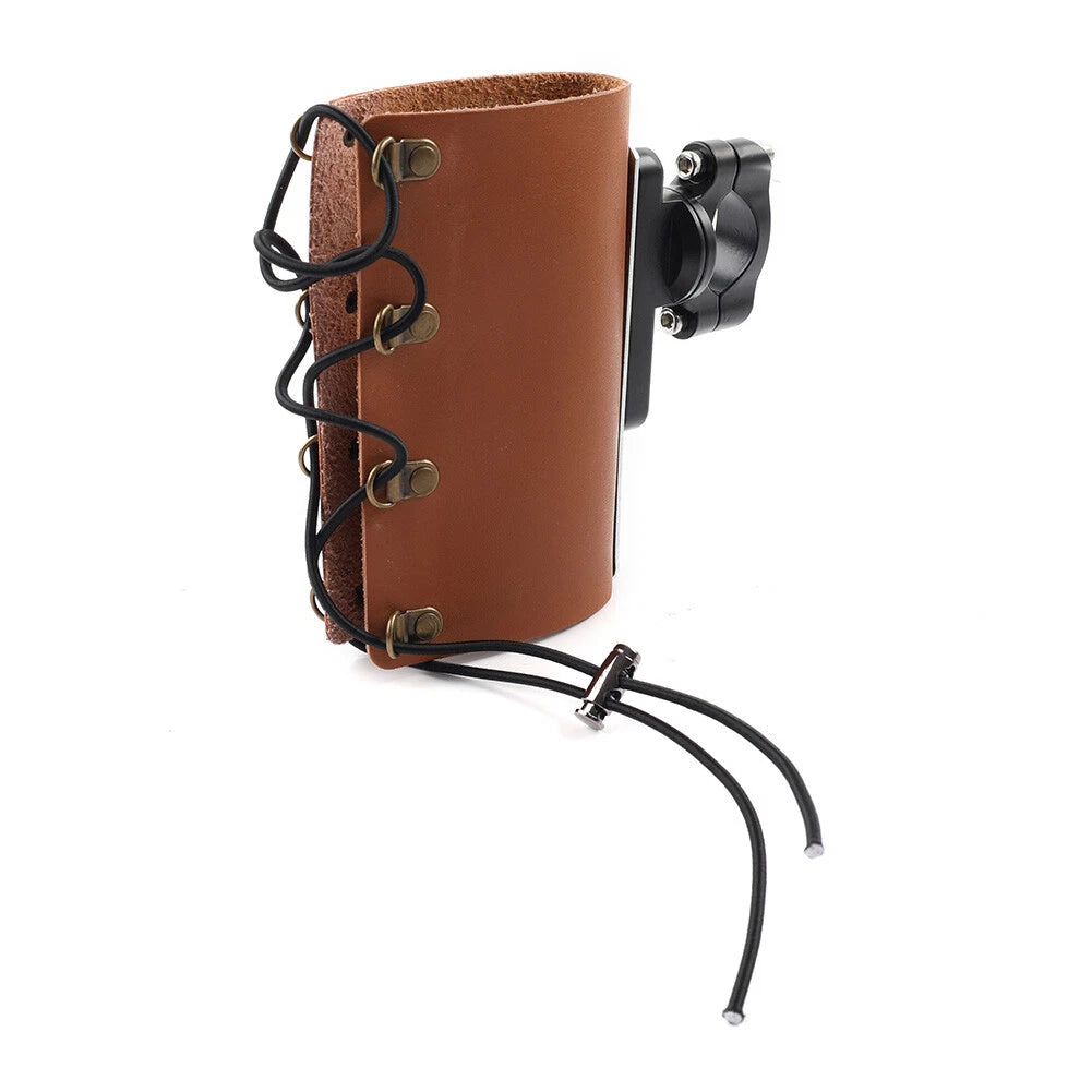 Universal Motorcycle Cup Holder for Harley - Yellow Brown Handlebar Accessory
