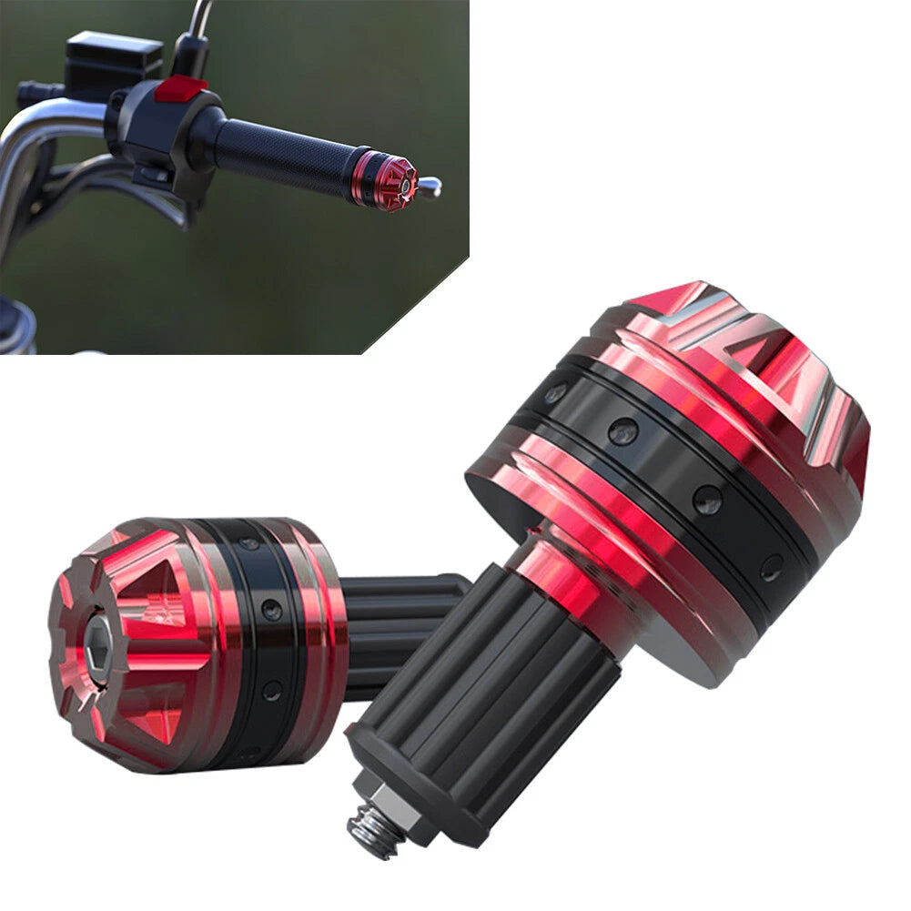 Red Aluminum Handlebar Grips for Motorcycle Scooter