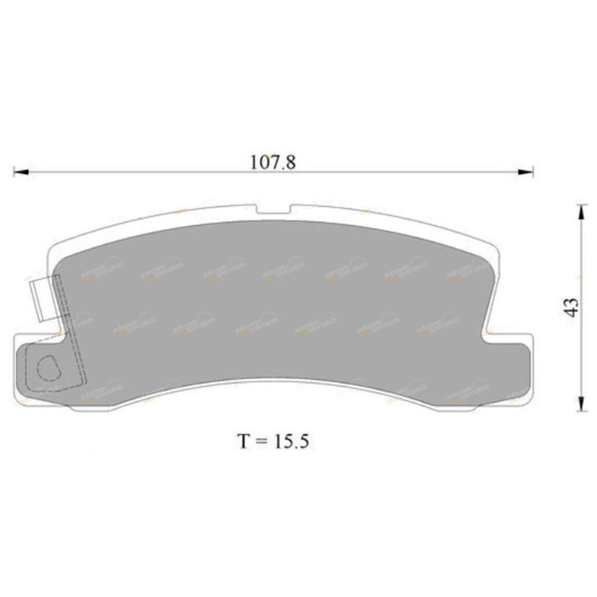 Rear Disc Brake Pad Set for Toyota Corolla AE82R (1984–1989)