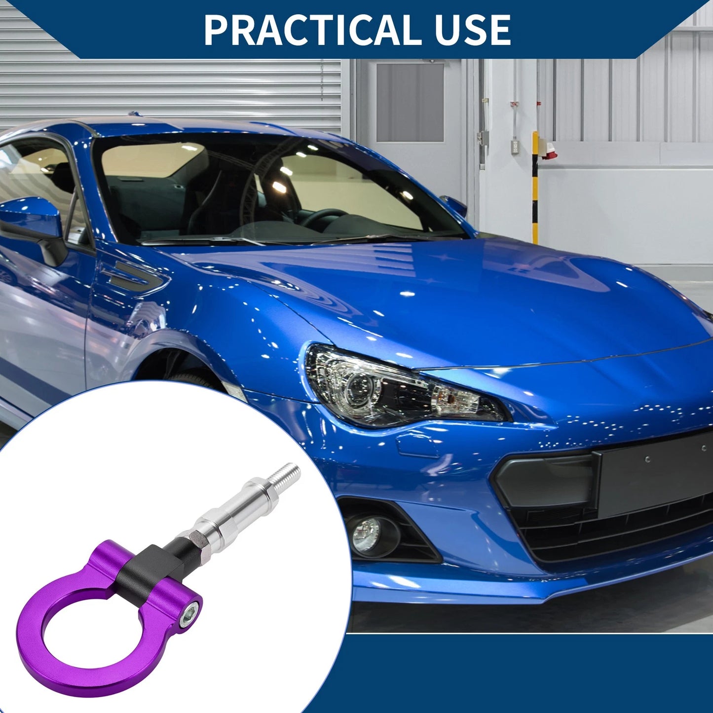 Tow Hook Ring 20.4cm for Honda S2000 (2000-2009) - Purple Metal Accessory