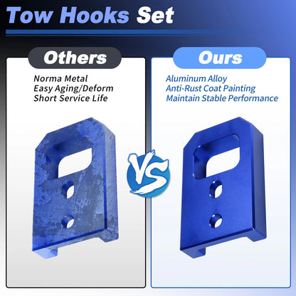 Front Tow Hooks for Toyota Tacoma 4Runner Land Cruiser 2024-2026 Blue 2x