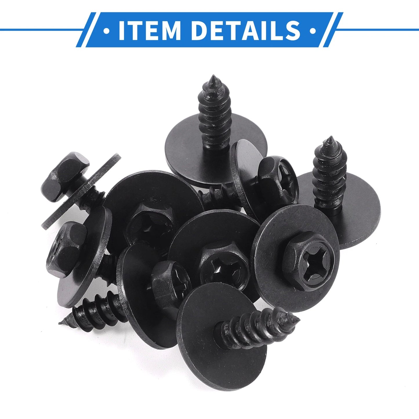 10 Pcs Fender Liner Splash Shield Bumper Cover Screws for Toyota Highlander