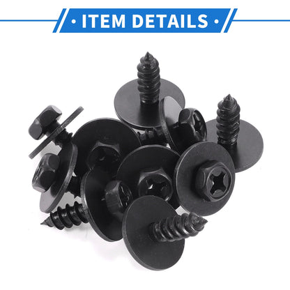 10 Pcs Fender Liner Splash Shield Bumper Cover Screws for Toyota Highlander