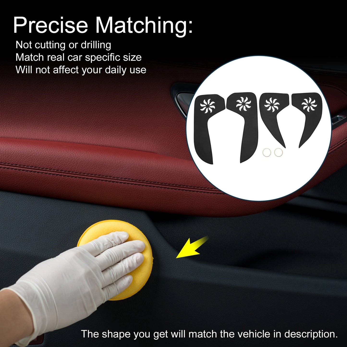 Car Door Anti Kick Pad Sticker Protector for Jeep Cherokee (2016)