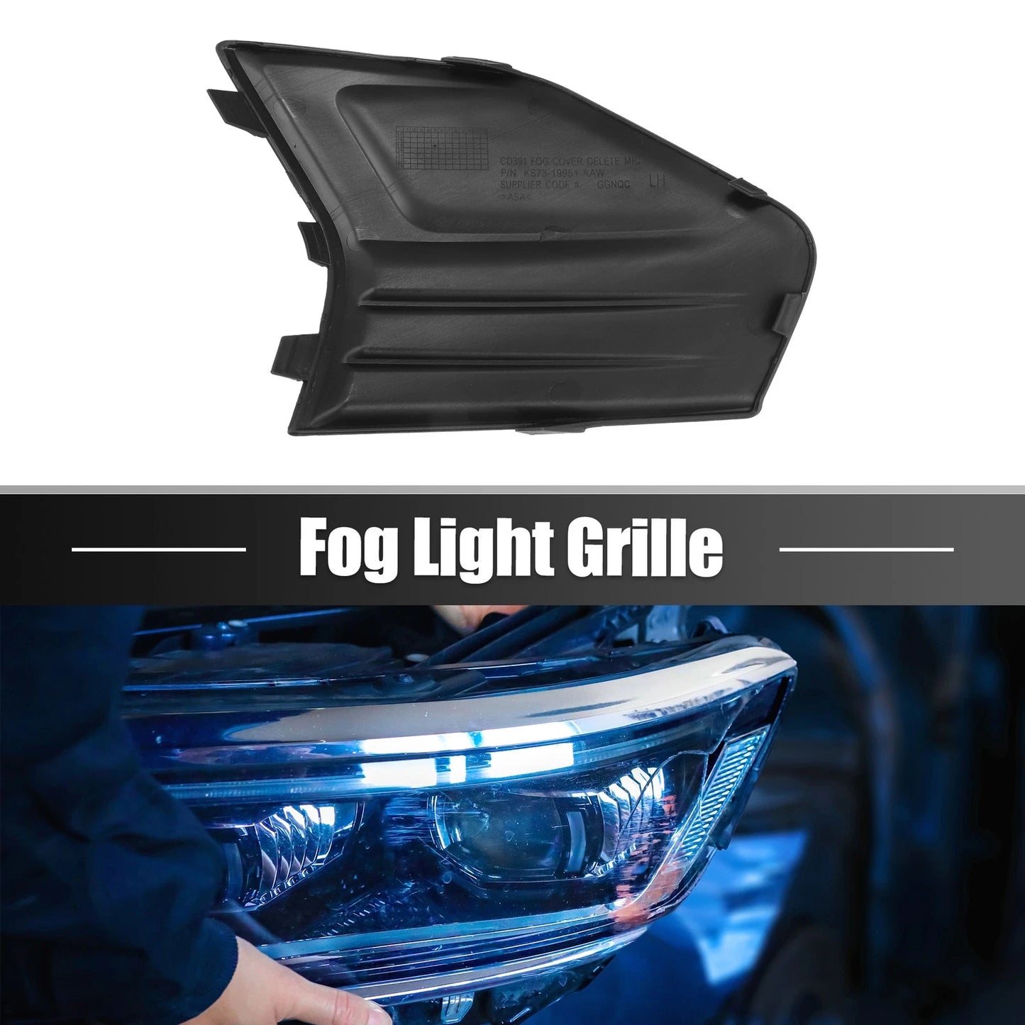 Front Left Fog Light Grille Cover for Ford Fusion (2019-2020)