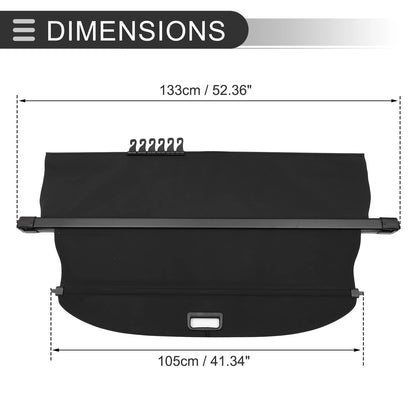 Retractable Cargo Cover for Mitsubishi Outlander 2022-2023 Gloss Black