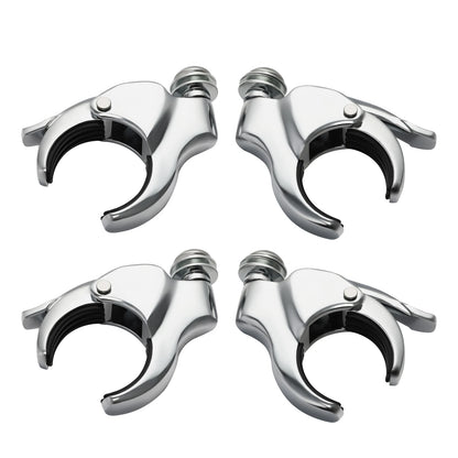 4 x 49mm Windshield Clamps for Harley Fat Bob FXLR (2018-2025) Chrome