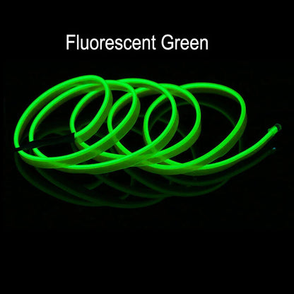 2 x LED Neon Light Glow EL Wire Strip Tube for Home Car Decor