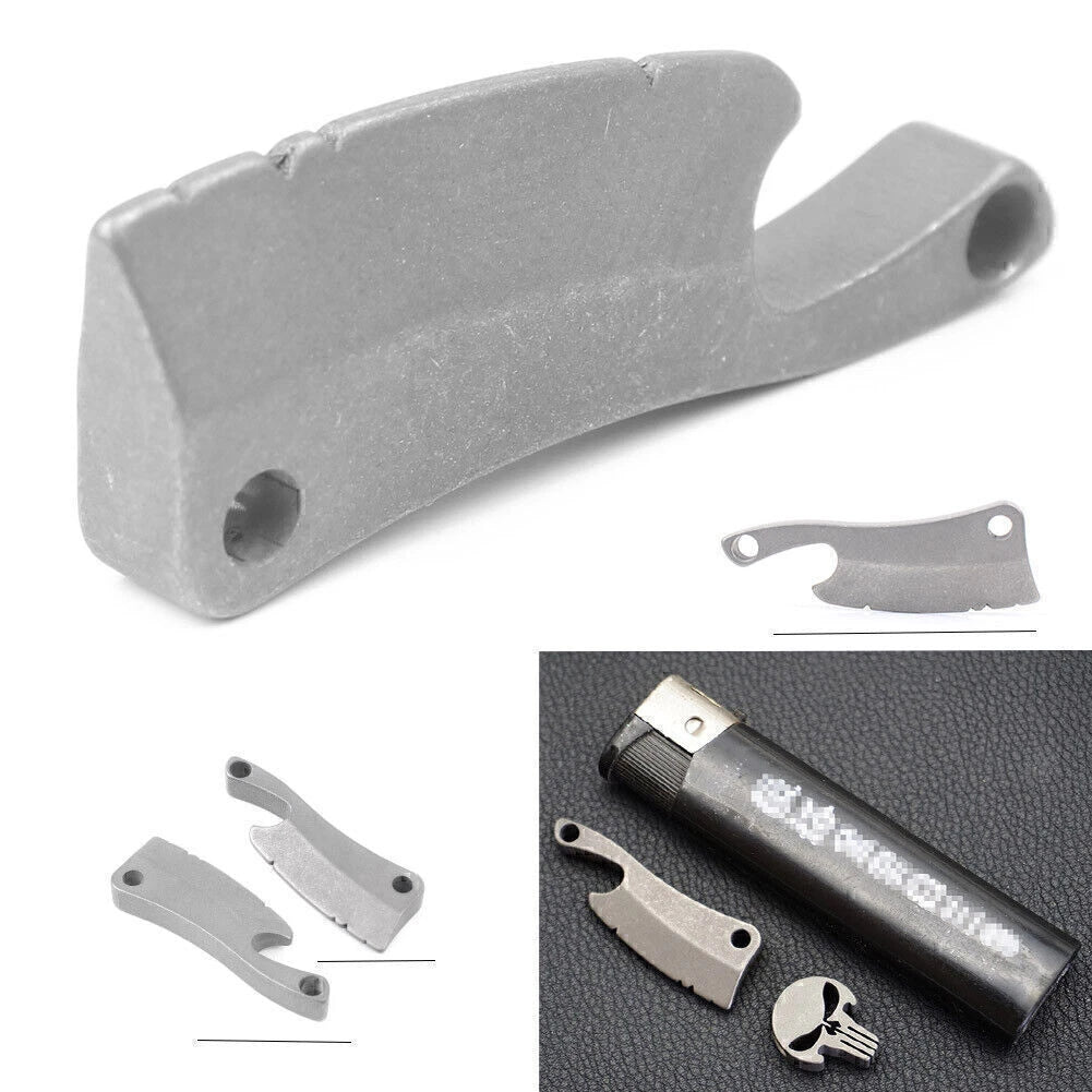 Titanium TC4 Key Pendant EDC Tool for Parachute Cord Bottle Opener