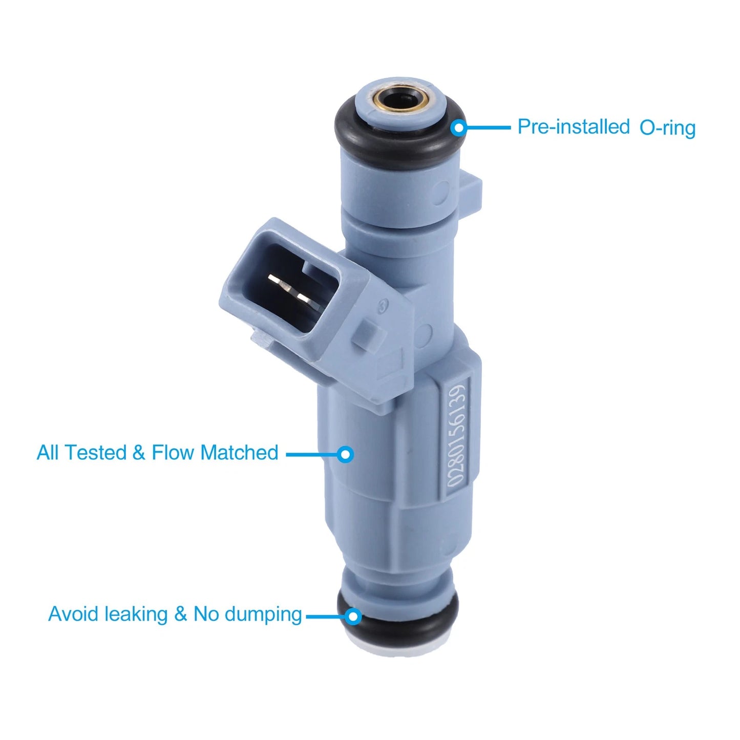 4pcs Fuel Injector for PEUGEOT 307 Hatchback 2.0 16V (2005-2007)