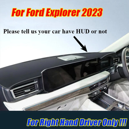 RHD Leather Dashboard Cover Dash Protector Pad Mat for Ford Explorer (2023–2023)