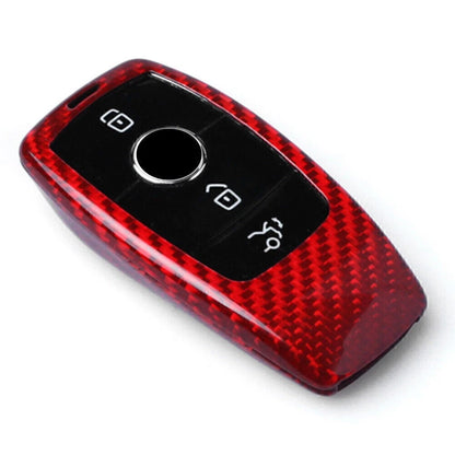 Red Carbon Fiber Remote Key Fob Cover for Mercedes Benz E-Class W213