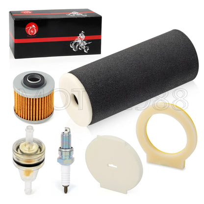 Air Filter Foam End Cap Oil Filter Spark Plug for YAMAHA Grizzly YFM 600 98-01