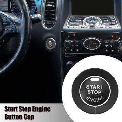 Push Start Button Cover & Ring for Infiniti Q50 Q60 QX60 - Black
